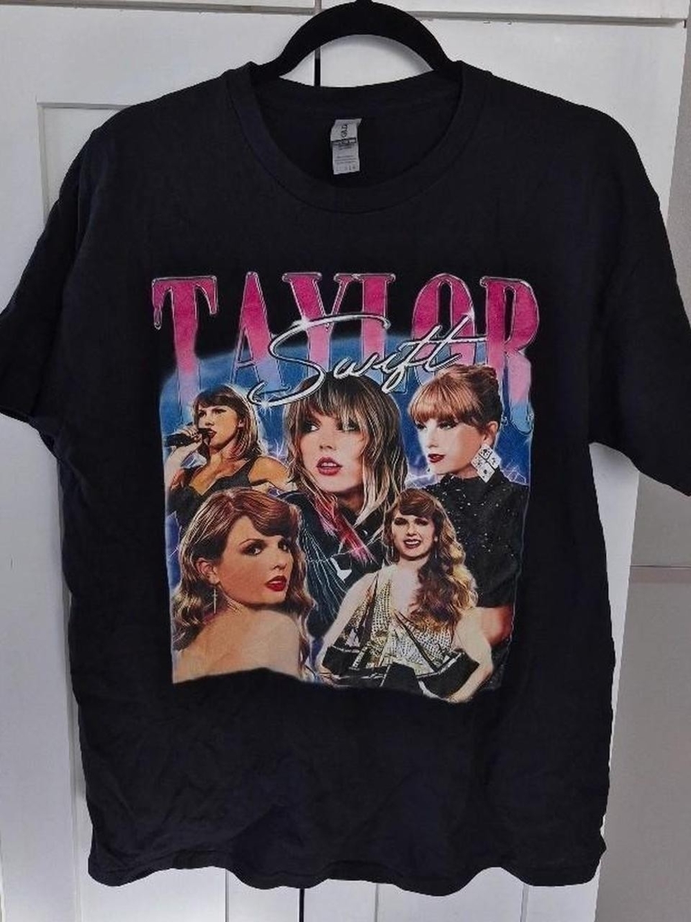 Gildan Black Taylor Swift Multi-Image Graphic Tee